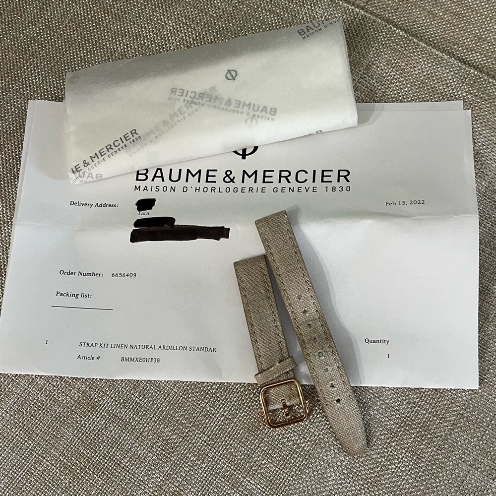 Baume by Baume & Mercier Linen Replacement Band